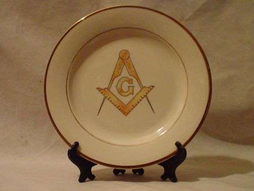 Masonic Side Plate w/Stand