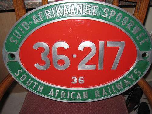 SOUTH AFRICAN RAILWAYS NUMBERPLATE **** R1 Start  No reserve