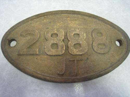 ORIGINAL BRASS SAR TENDER PLATE