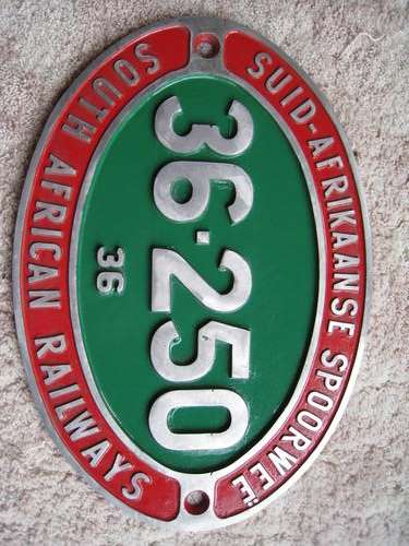 SOUTH AFRICAN RAILWAYS NUMBERPLATE **** R1 Start  No reserve