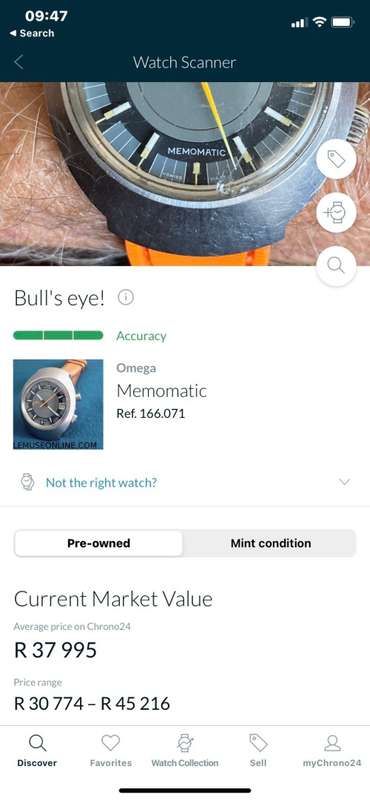 OMEGA MEMOMATIC Gents watch with date and alarm