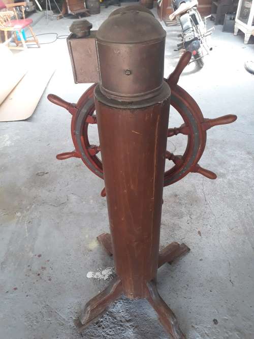Ships wheel and compass