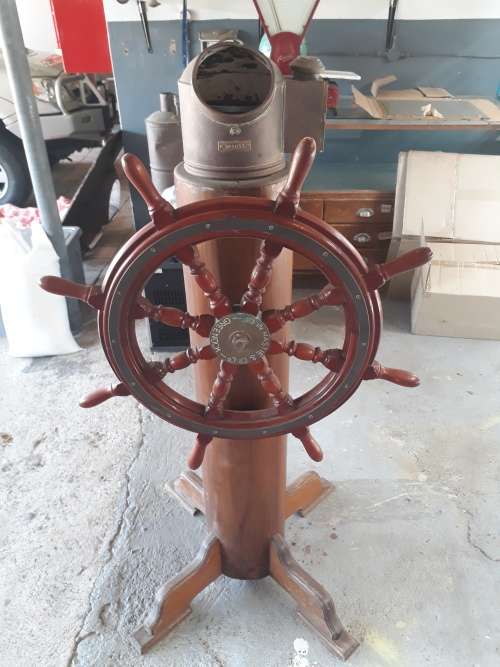 Ships wheel and compass
