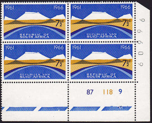 RSA : 1966, 5th ANNIVERSARY OF RSA (7 1/2c CONTROL) **MINT
