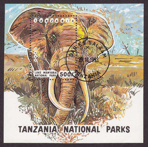 TANZANIA : 1993, NATIONAL PARKS (MINIATURE SHEET, CTO)