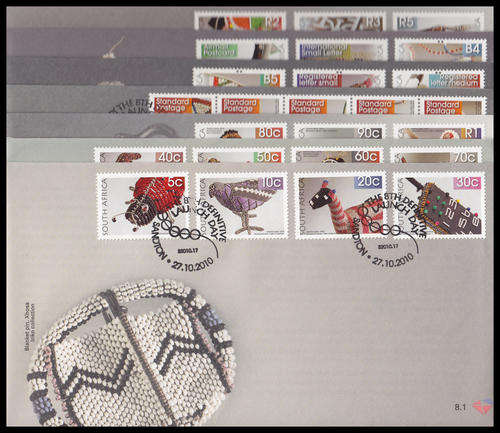 RSA : 2010, 8th DEFINITIVE (COMPLETE FDC SET)