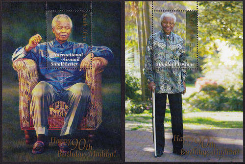 RSA : 2008, MANDELA - MADIBA 90th BIRTHDAY (MINIATURE SET)