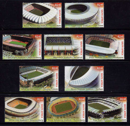 RSA : 2010, SPORT STADIUMS (SET OF SINGLES)