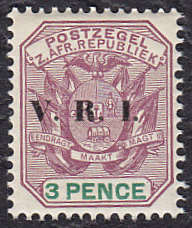 TRANSVAAL : 1900, VRI OVERPRINT (3d) **MINT