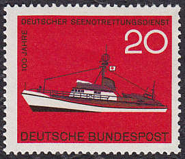 GERMANY : 1965, SEA-RESCUE SERVICE (SINGLE ISSUE) **MINT