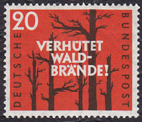 GERMANY : 1958, FOREST FIRES (SINGLE ISSUE) **MINT