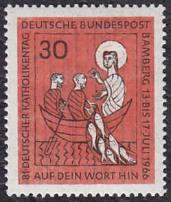 GERMANY : 1966, CATHOLICS DAY (SINGLE ISSUE) **MINT