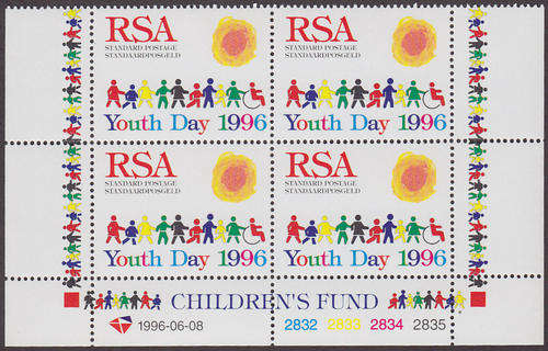 RSA : 1996, NELSON MANDELA'S CHILDRENS FUND - YOUTH DAY (CONTROL) **MINT