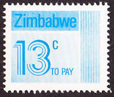 ZIMBABWE : 1985, POSTAGE DUE (13c) **MINT