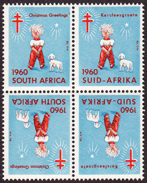 UNION : 1960, CHRISTMAS (TETE-BECHE BLOCK) **MINT