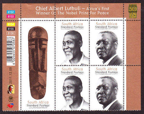 RSA : 2011, CHIEF ALBERT LUTHULI (CONTROL) **MINT
