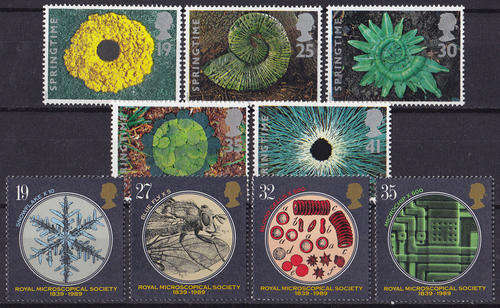 GB: 2x COMPLETE SETS (SPRINGTIME & MICROSCOPICAL SOCIETY) **MINT