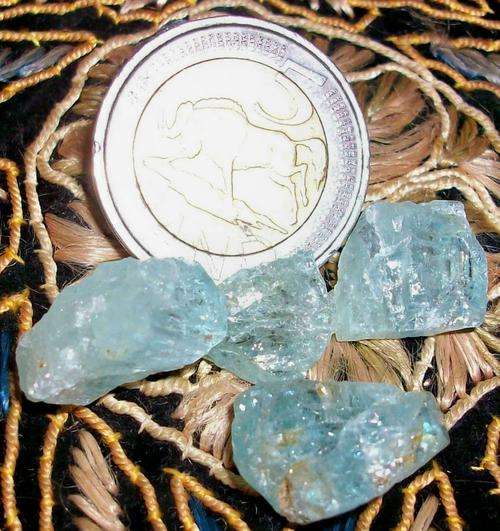 Aquamarine Stone Chunks and Chips