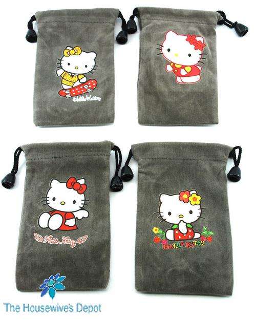 WOW Hello Kitty Iphone 4S/ Motorola/ Sumsung/ LG cell phone bag pouch case from The Housewives Depot