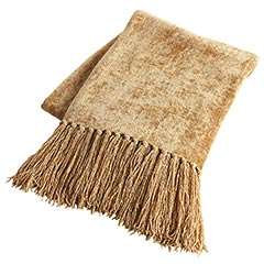 WOW Chenille throw blanket - Golden Brown