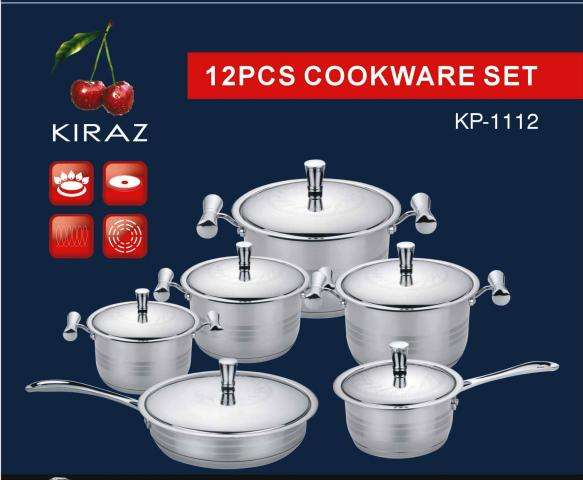 Crazy Special NEW KIRAZ 12 pc 18/10 Stainless Steel cookware set from The Housewives Depot