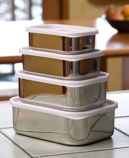 Nice steel stackable storage containers