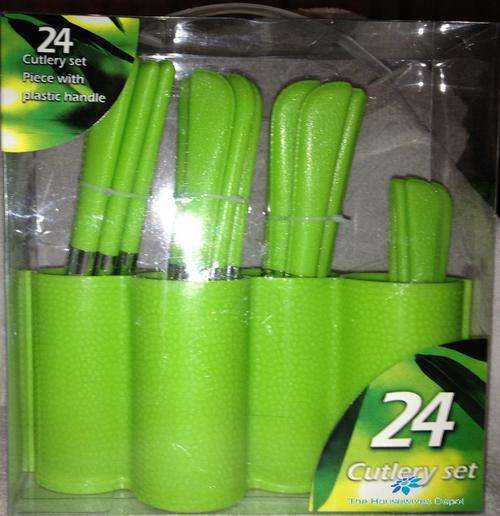 NEW 24 pc Green Cutlery set *SPECIAL PRICE* from The Housewives Depot
