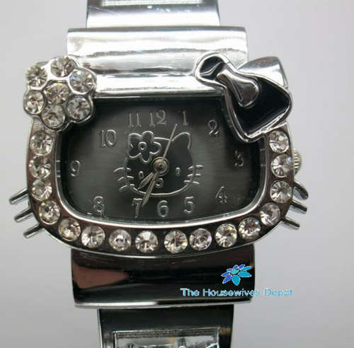 *ON SPECIAL* Hello Kitty bracelet watch with black face from The Housewives Depot