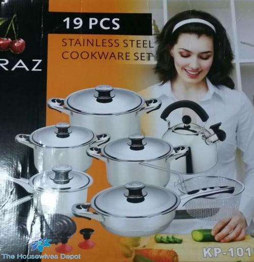 *NEW* KIRAZ 19 pc 18/10 Stainless Steel cookware set from The Housewives Depot