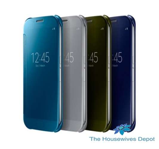 Samsung S6 Clear View Covers in Blue from The Housewives Depot