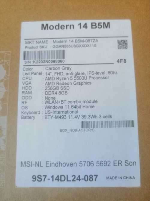 MSI laptop