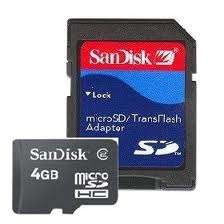 4 GB SanDisk Mirco SD card