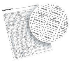 TUPPERWARE SPACE SAVER LABELS