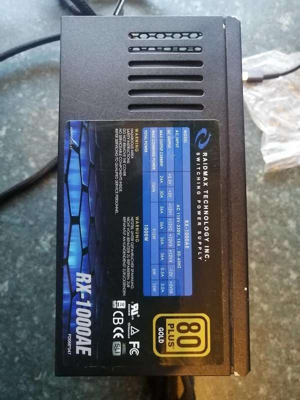 RX-1000AE 1000 watts ATX 12V 2.3 Semi Modularized Power Supply