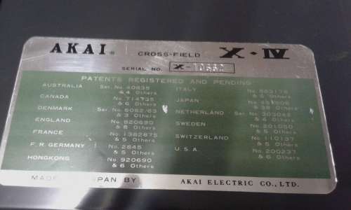 Vintage AKAI Cross Field X - IV 4 Track Stereo Tape Recorder