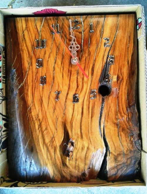 Solid Wood Hand Crafted Wall Clock