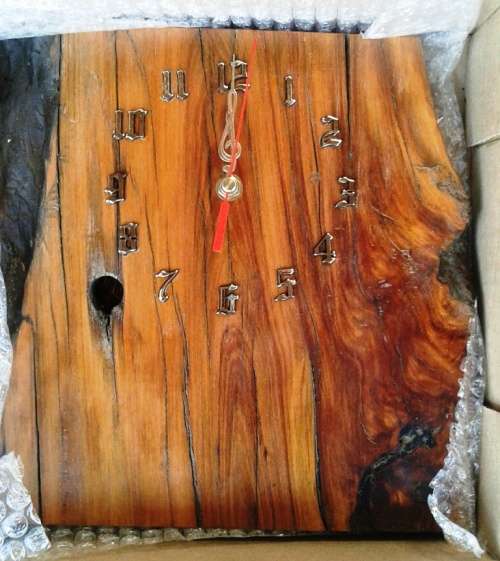 Solid Wood Hand Crafted Wall Clock
