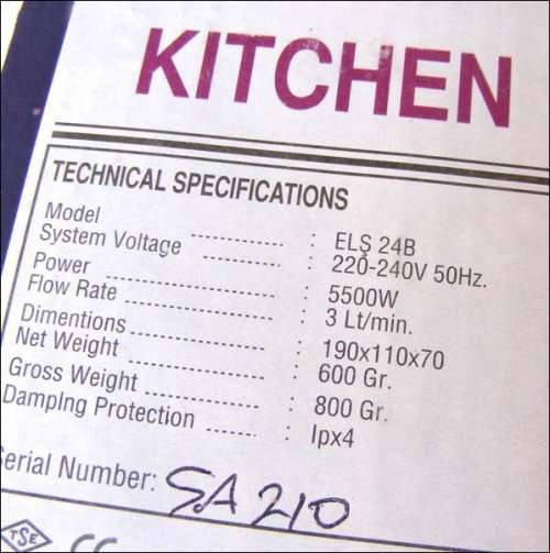 Selen 5.5Kw Instant Water Heater