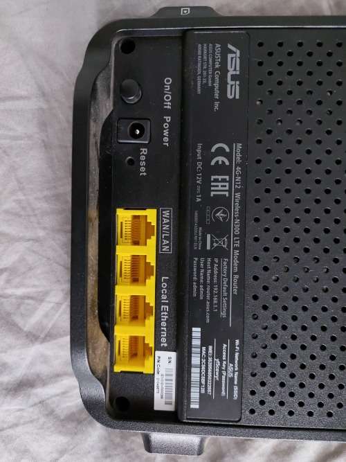 ASUS 4G/LTE Wifi Modem Router - **RAIN Compatible**