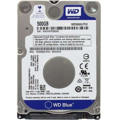 WD Western Digital 500GB Laptop Hard Drive - HDD