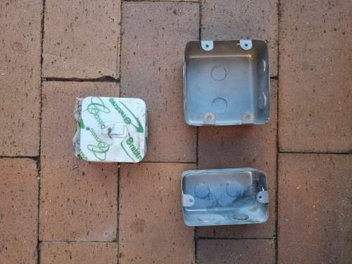 Huge Lot of Electrical Construciton Wall Boxes and Switches