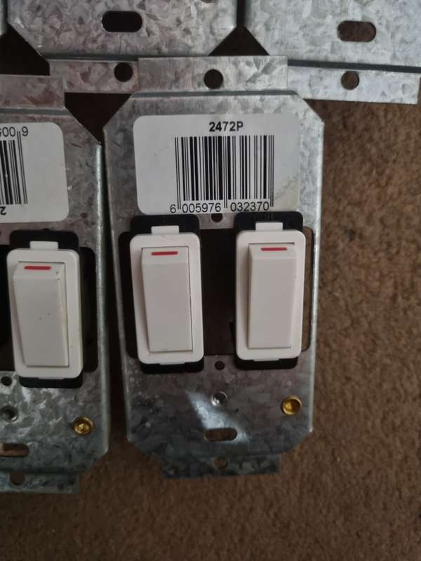 Lot Crabtree Switches - 2 Lever Switch