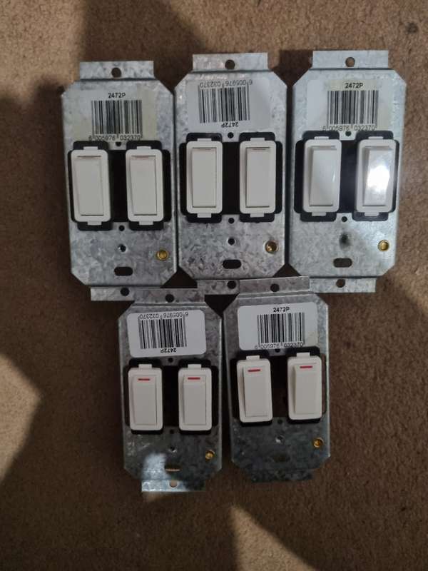 Lot Crabtree Switches - 2 Lever Switch