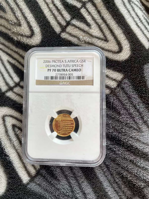 PF70 2006 Desmond Tutu Speech GOLD COIN