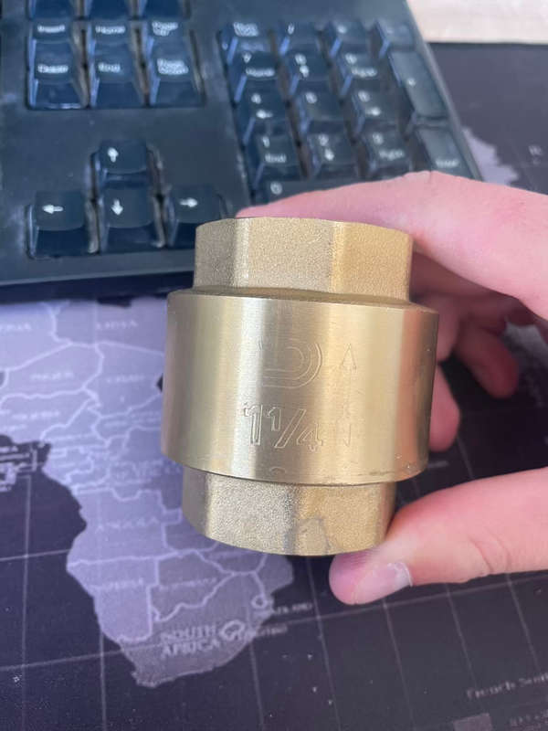 Brass Non Return valve 1 1/4 Inch