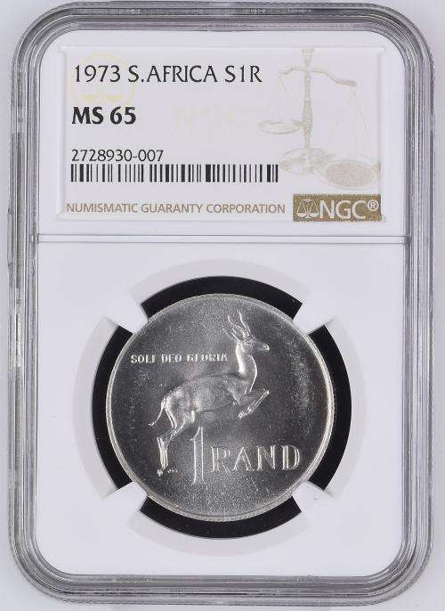 1973 S. AFRICA S1R: NGC GRADED MS65 - STUNNING
