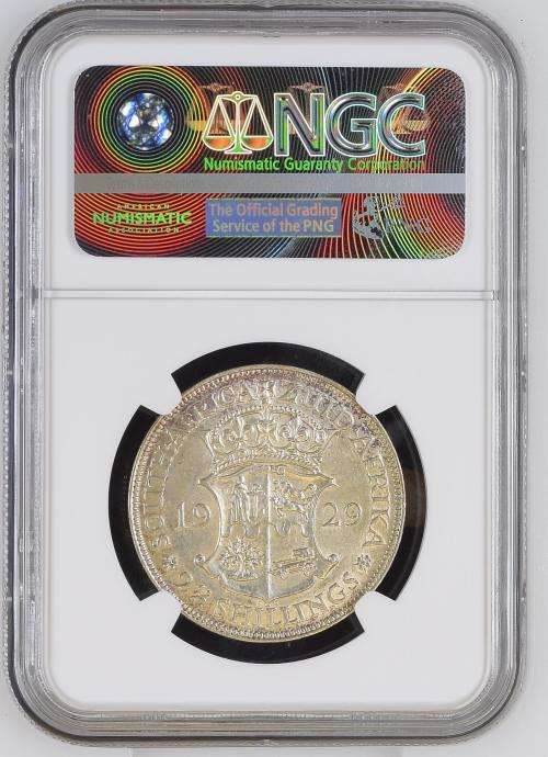 1929 S. AFRICA 2.5S - NGC GRADED AU58