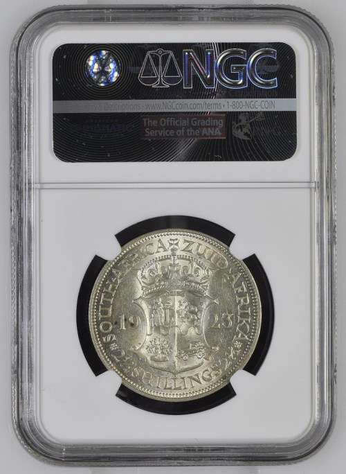 1923 HALFCROWN - NGC GRADED AU58