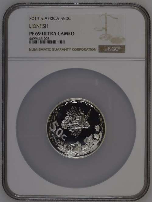 2013 Silver Series 50c LIONFISH  - NGC PF69 (Oversize Slab)
