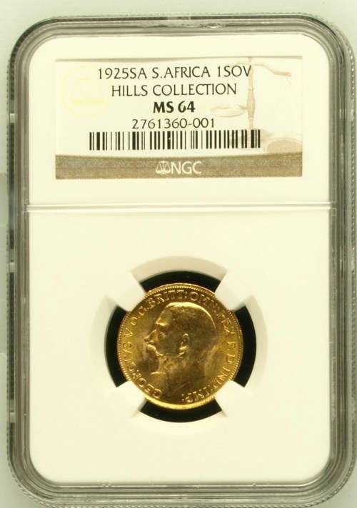 HIGH GRADE 1925 SA SOVEREIGN - NGC GRADED MS64 -